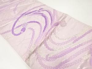 アンティーク　組紐模様織出し袋帯（材料）